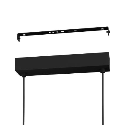 Eglo - LED Prigušivi luster na sajli LED/57,5W/230V 3000K crna + daljinski upravljač