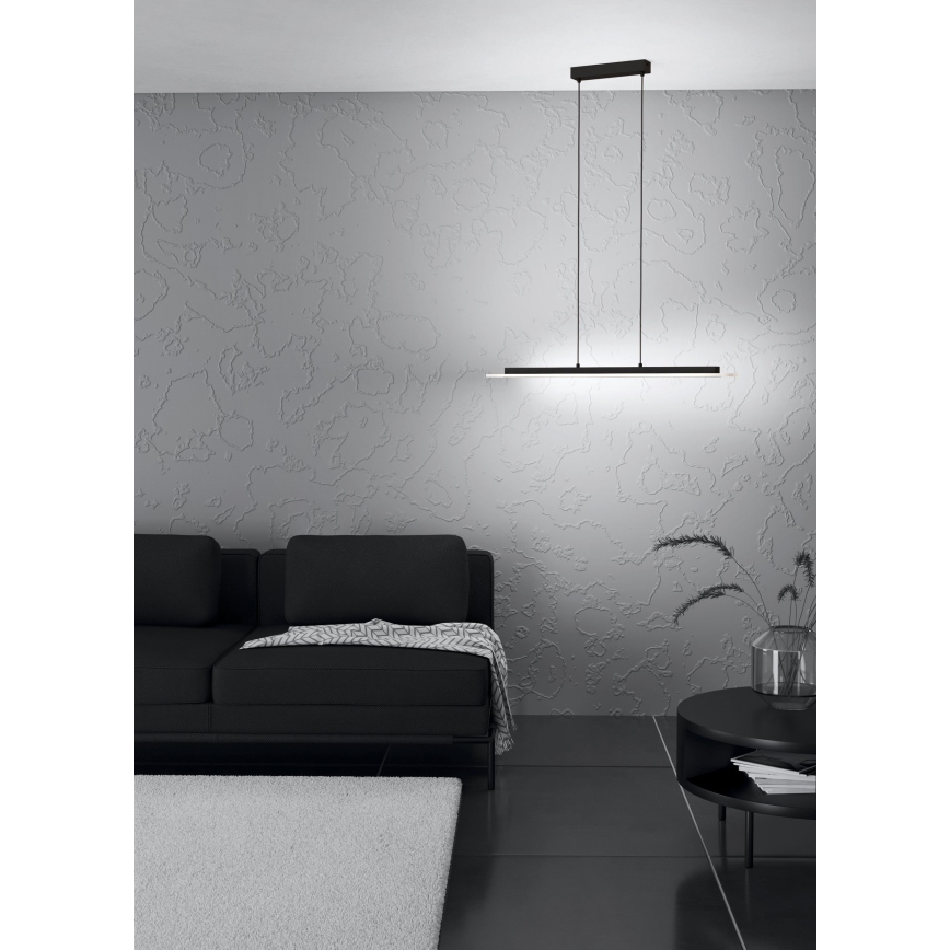 Eglo - LED Prigušivi luster na sajli LED/57,5W/230V 3000K crna + daljinski upravljač