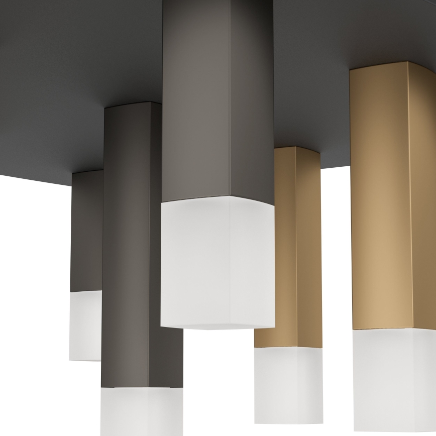 Eglo - LED Prigušiva stropna svjetiljka 9xLED/3,1W/230V 3000K antracit/zlatna