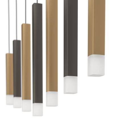 Eglo - LED Prigušivi luster na sajli 7xLED/3,1W/230V 3000K antracit/zlatna