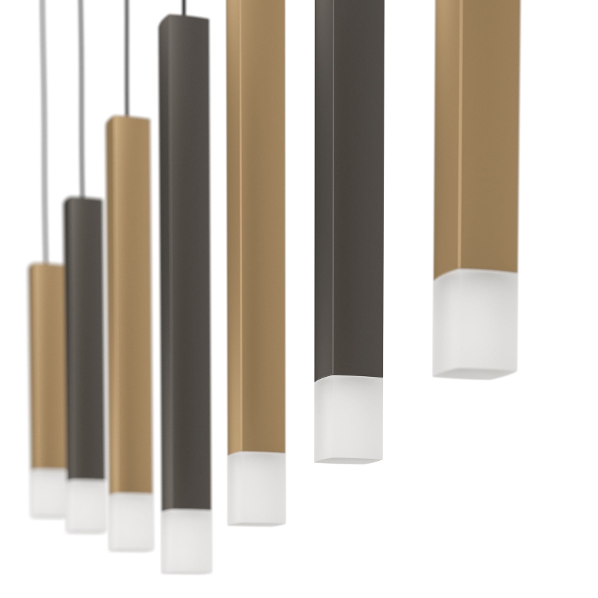 Eglo - LED Prigušivi luster na sajli 7xLED/3,1W/230V 3000K antracit/zlatna