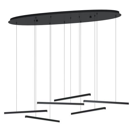Eglo - LED Prigušivi luster na sajli 6xLED/8,4W/230V 3000K crna