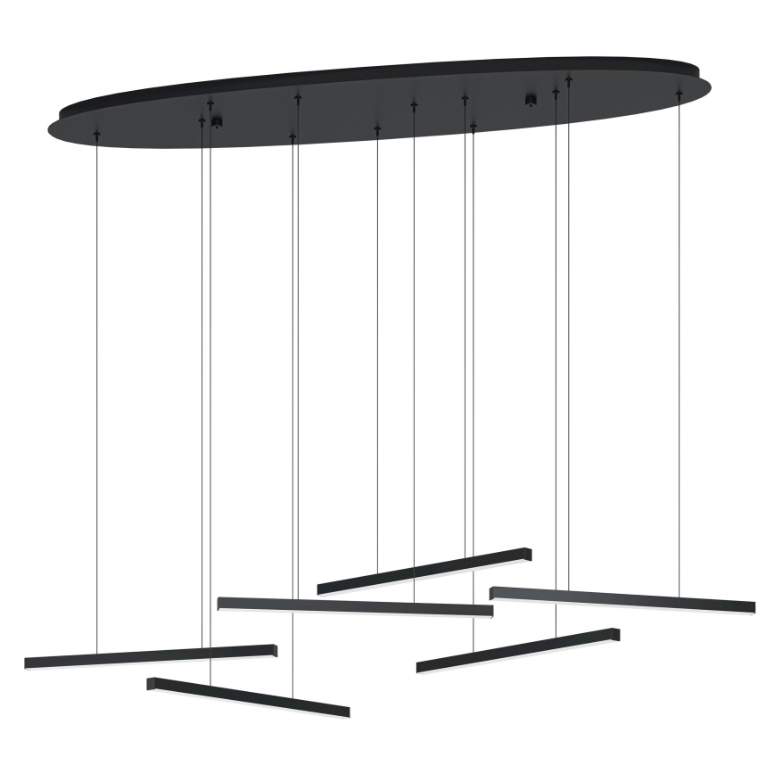 Eglo - LED Prigušivi luster na sajli 6xLED/8,4W/230V 3000K crna