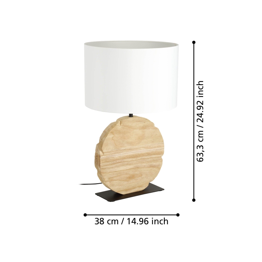 Eglo - Stolna lampa 1xE27/40W/230V 63,5 cm smeđa