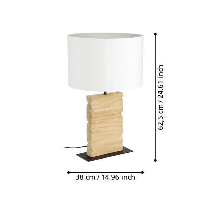 Eglo - Stolna lampa 1xE27/40W/230V 62,5 cm smeđa