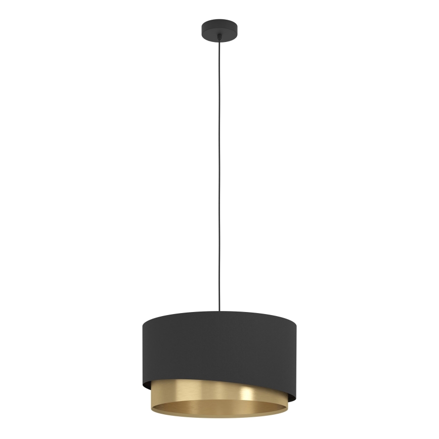 Eglo - Luster na sajli 1xE27/40W/230V crna/zlatna