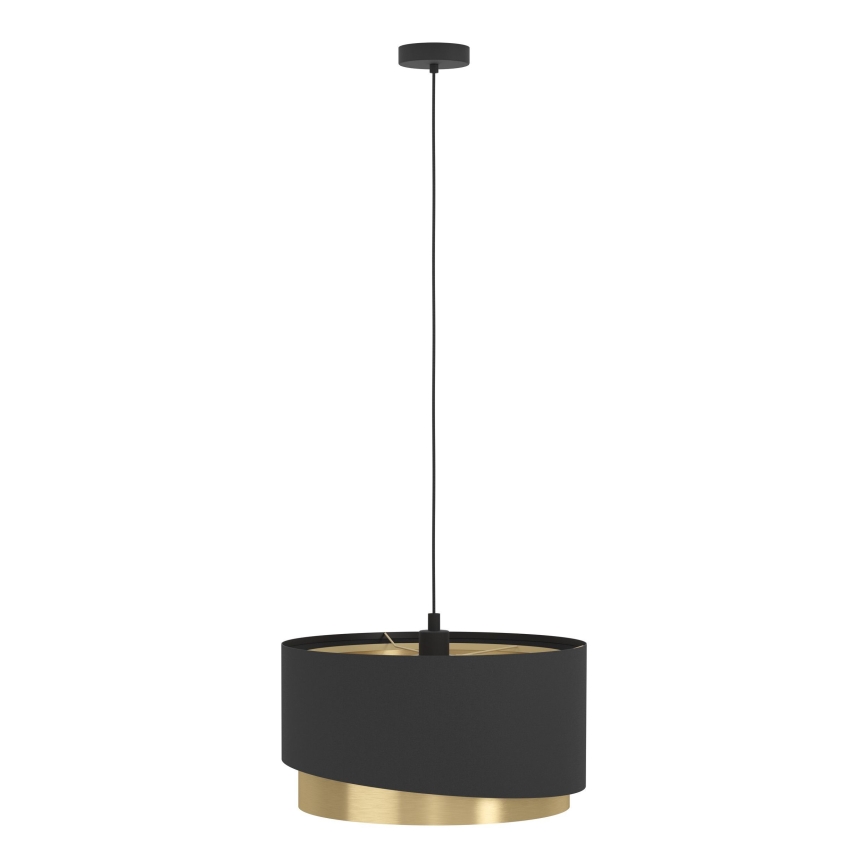 Eglo - Luster na sajli 1xE27/40W/230V crna/zlatna