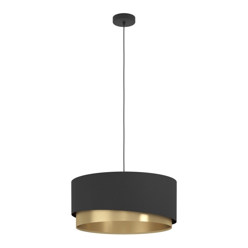 Eglo 39926 - Luster na sajli MANDERLINE 1xE27/40W/230V crna/zlatna