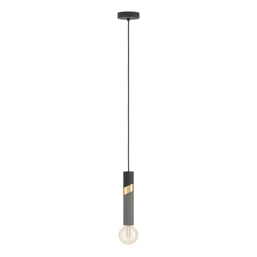 Eglo - Luster na sajli 1xE27/40W/230V crna/zlatna