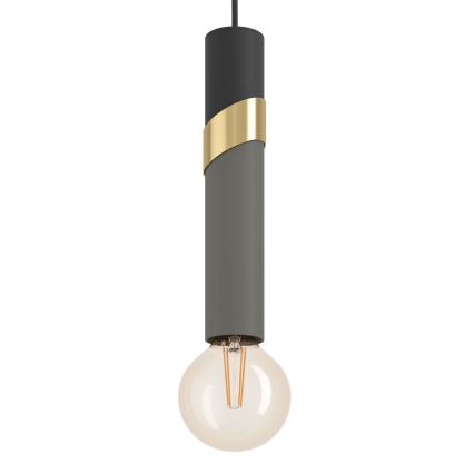 Eglo - Luster na sajli 4xE27/40W/230V crna/zlatna