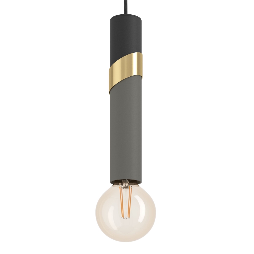 Eglo - Luster na sajli 4xE27/40W/230V crna/zlatna