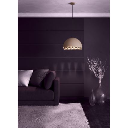Eglo - Luster na sajli 1xE27/40W/230V smeđa