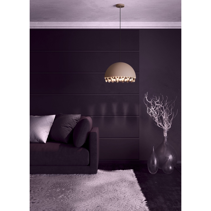 Eglo - Luster na sajli 1xE27/40W/230V smeđa