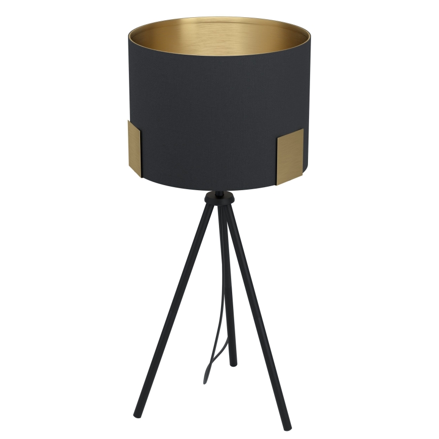 Eglo - Stolna lampa 1xE27/40W/230V crna/zlatna