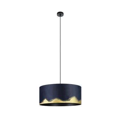 Eglo - Luster na sajli 1xE27/40W/230V pr. 53 cm plava/zlatna