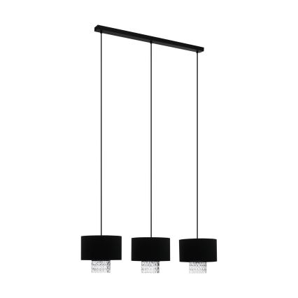 Eglo - Luster na sajli 3xE27/40W/230V crna