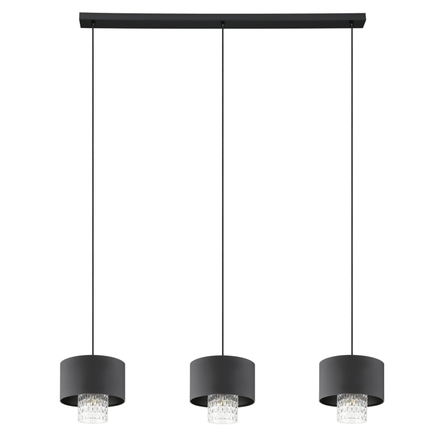 Eglo - Luster na sajli 3xE27/40W/230V crna