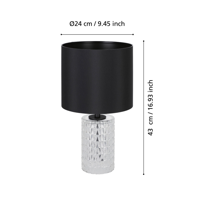 Eglo - Stolna lampa 1xE27/40W/230V crna