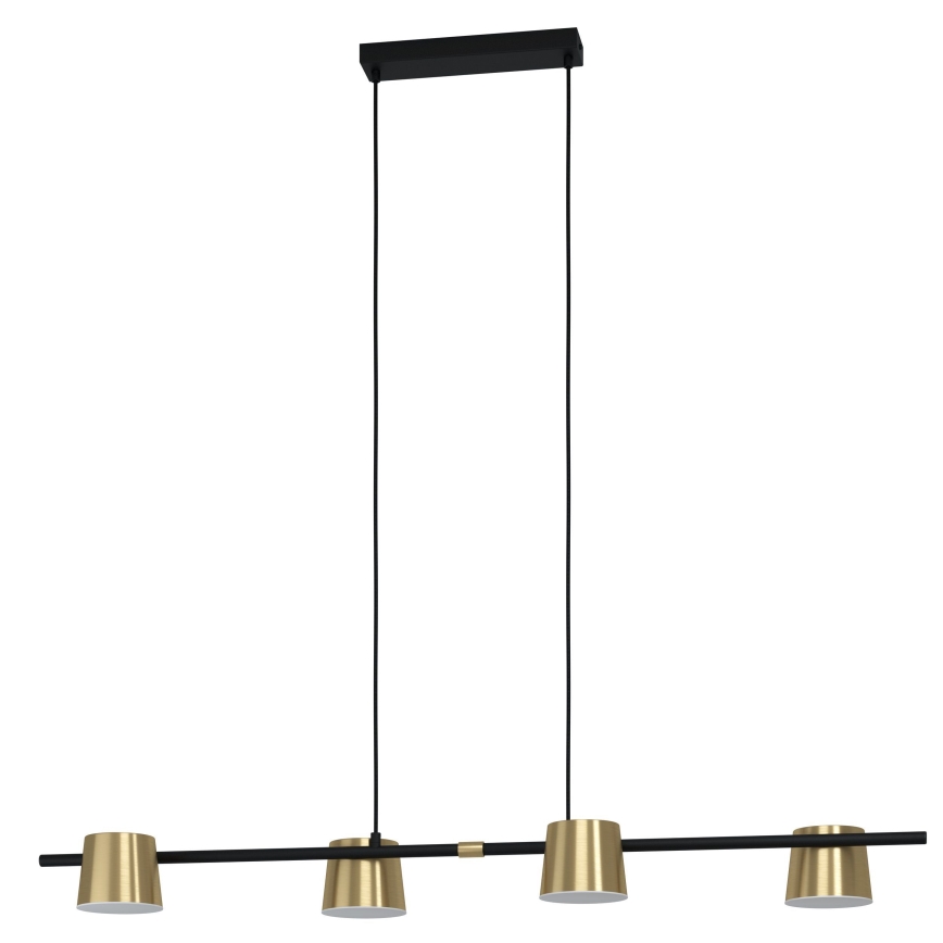 Eglo - LED Luster na sajli 4xGU10/4,6W/230V 3000K zlatna
