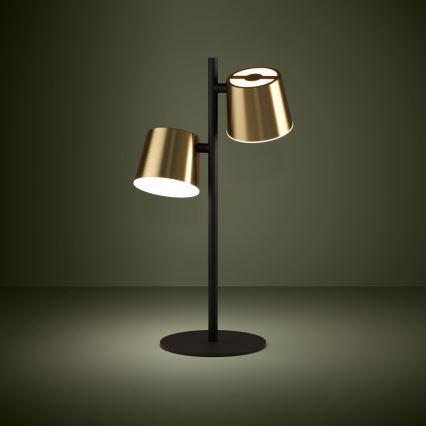Eglo - LED Stolna lampa 2xGU10/4,6W/230V 3000K zlatna