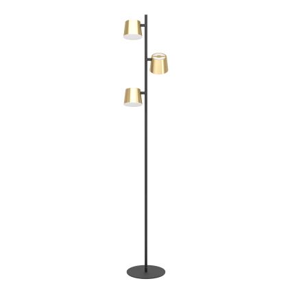 Eglo - LED Podna lampa 3xGU10/4,6W/230V 3000K zlatna