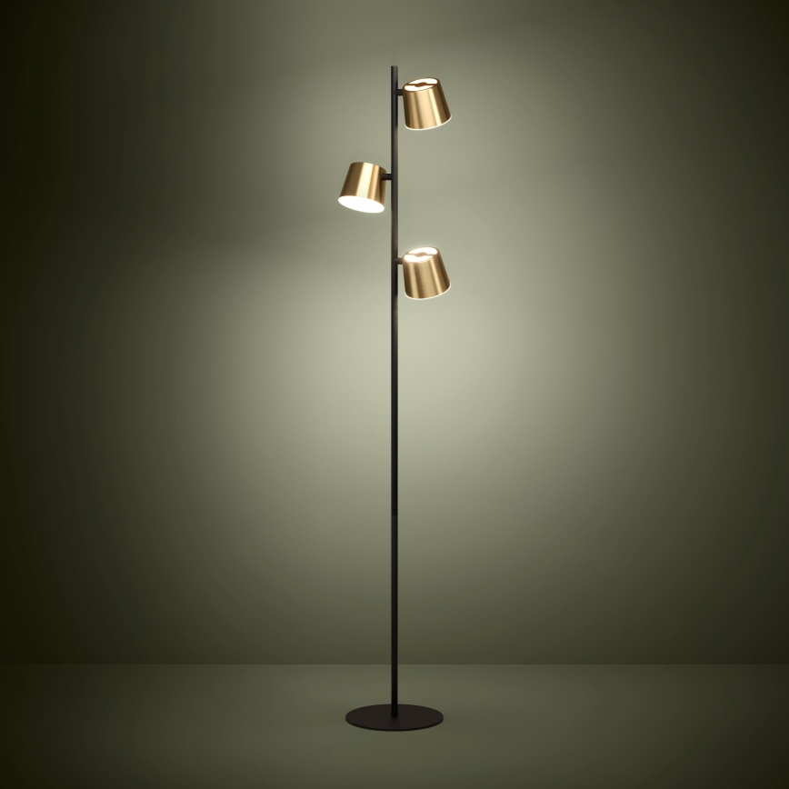 Eglo - LED Podna lampa 3xGU10/4,6W/230V 3000K zlatna