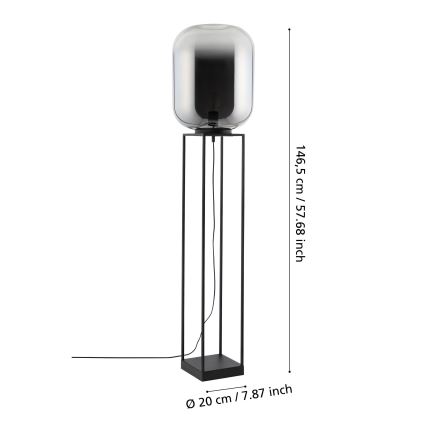 Eglo - Podna lampa 1xE27/40W/230V dimna