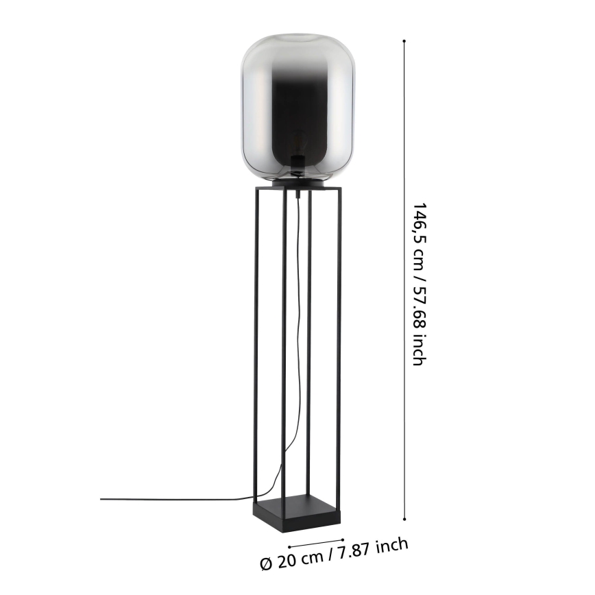 Eglo - Podna lampa 1xE27/40W/230V dimna