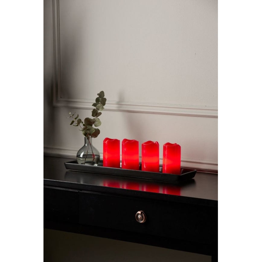 Eglo - SET 4x LED božićnih dekoracija ADVENT LED/0,18W/2xCR2032 + daljinski upravljač