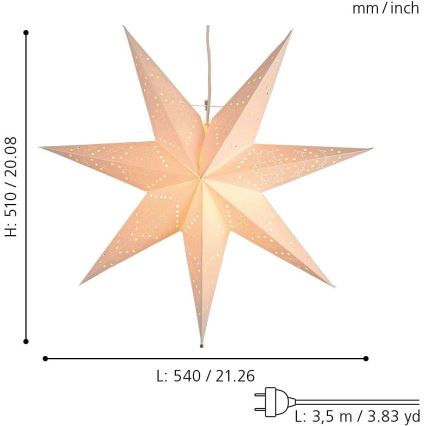 Eglo - Božićna dekoracija 1xE14/25W/230V 54 cm