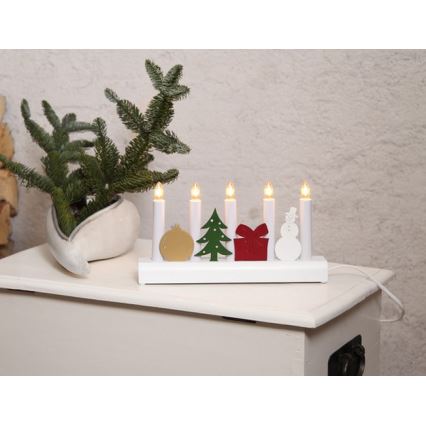 Eglo - Božićni svijećnjak 5xE10/3W/230V