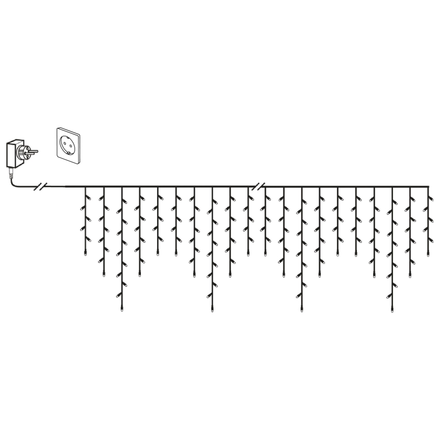 Eglo 410824 - LED Vanjske božićne lampice 480xLED/17x0,55m IP44 topla bijela
