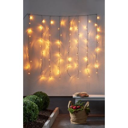Eglo - LED Božićna vanjska svjetlosna zavjesa 80xLED 1,3m IP44 topla bijela