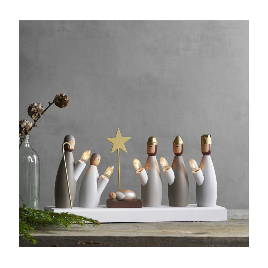 Eglo - Božićni svijećnjak 5xE10/3W/230V