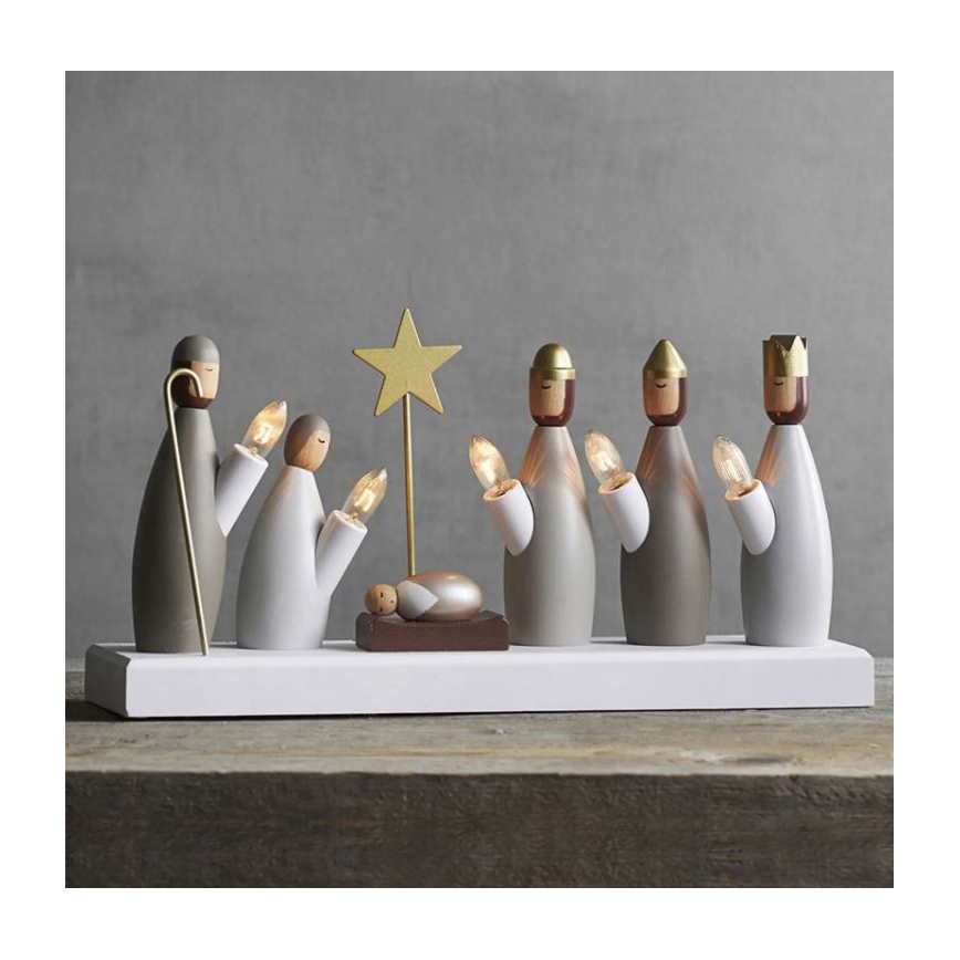 Eglo - Božićni svijećnjak 5xE10/3W/230V