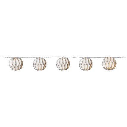 Eglo - LED Božićne lampice 10xLED/3xAA 2,75m bijela/srebrna