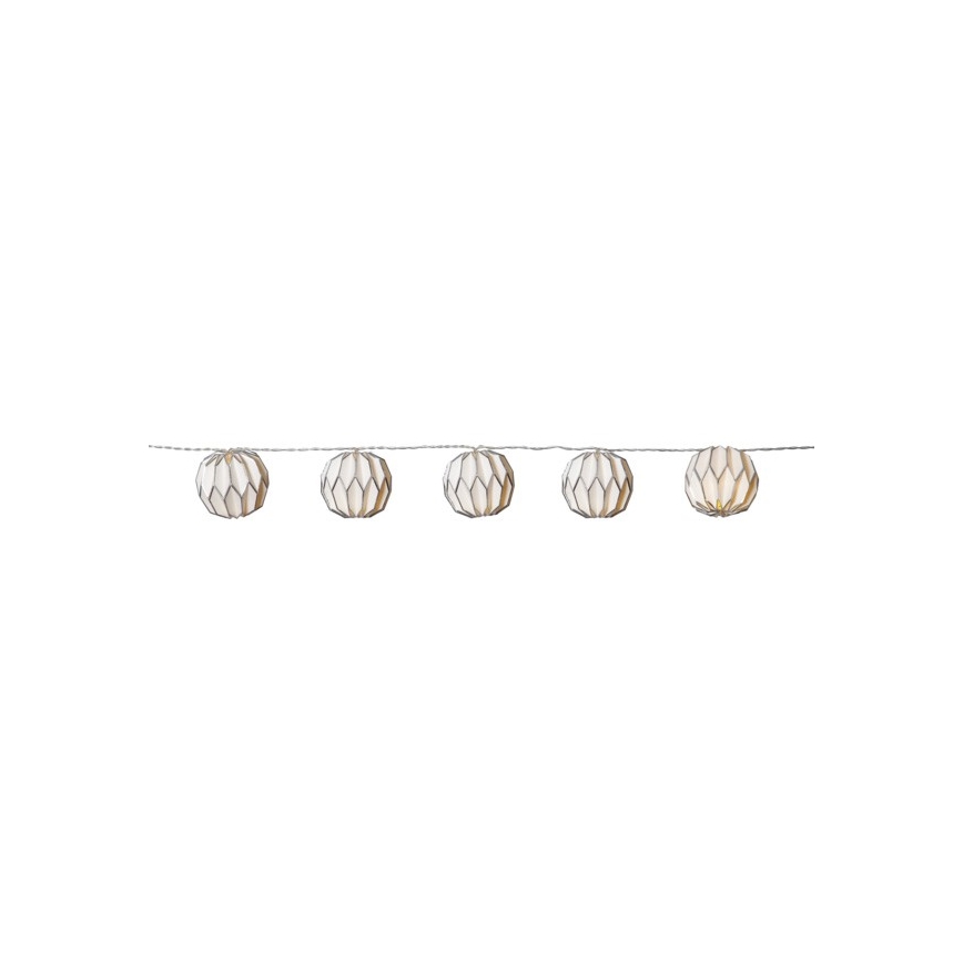 Eglo - LED Božićne lampice 10xLED/3xAA 2,75m bijela/srebrna