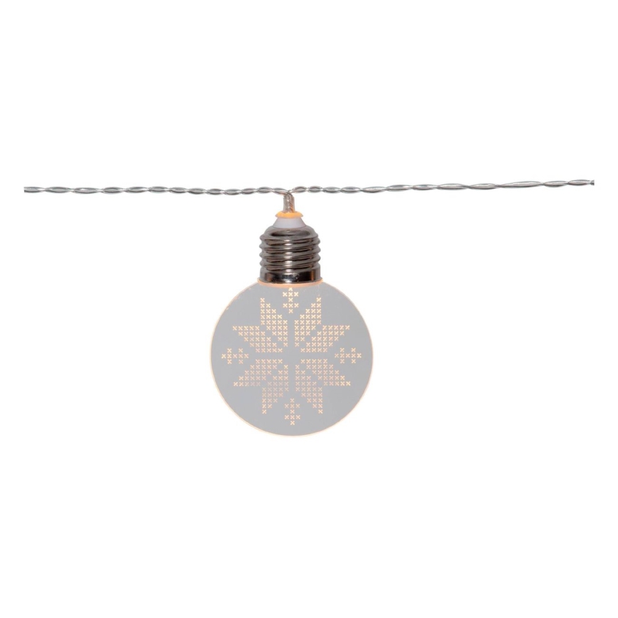 Eglo 411112 - LED Božićne lampice ORNAMENT 10xLED/3xAA 2,4m topla bijela