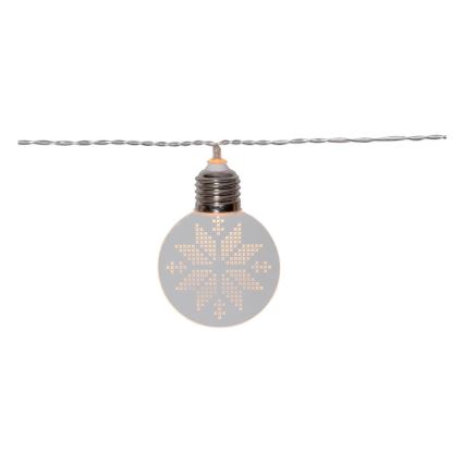 Eglo 411112 - LED lanac ORNAMENT 10xLED/3xAA 2,4m topla bijela