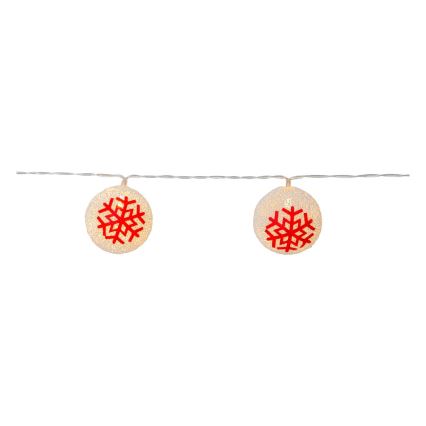 Eglo 411113 - LED Božićne lampice ORNAMENT 10xLED/3xAA 1,35m topla bijela