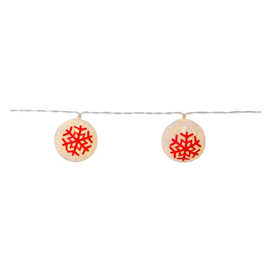 Eglo 411113 - LED  lanac ORNAMENT 10xLED/3xAA 1,65m topla bijela