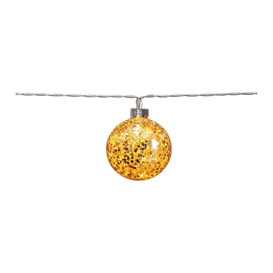 Eglo 411115 -  LED Dekorativni lanac GLITTER 10xLED/2xAA 1,3m topla bijela