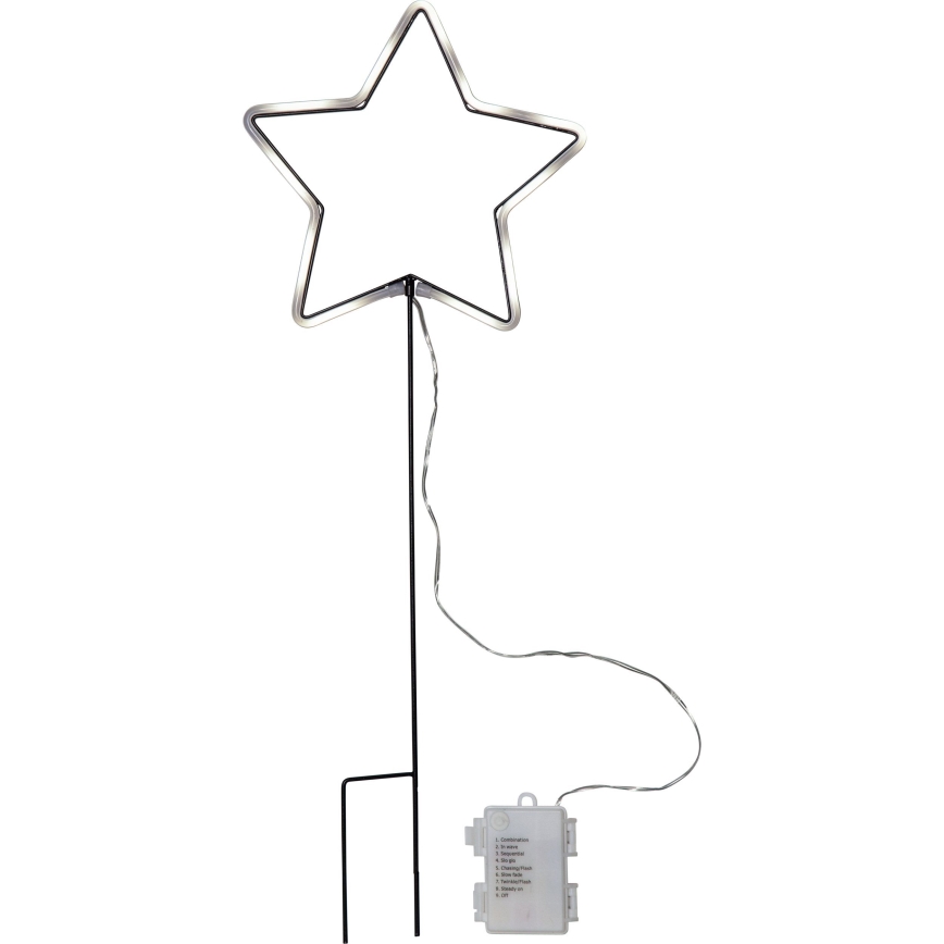 Eglo 411177 - LED vanjska božićna dekoracija NEONSTAR 72xLED/3xAA IP44