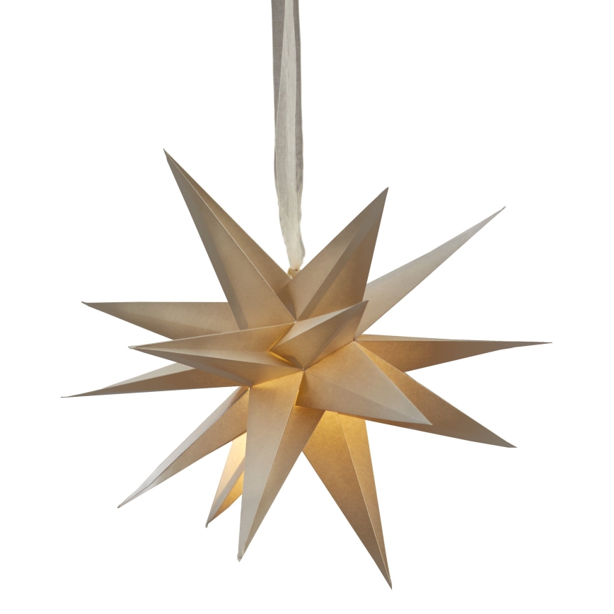 Eglo 411566 - Božićna dekoracija DECEMBER zvijezda 35 cm bež