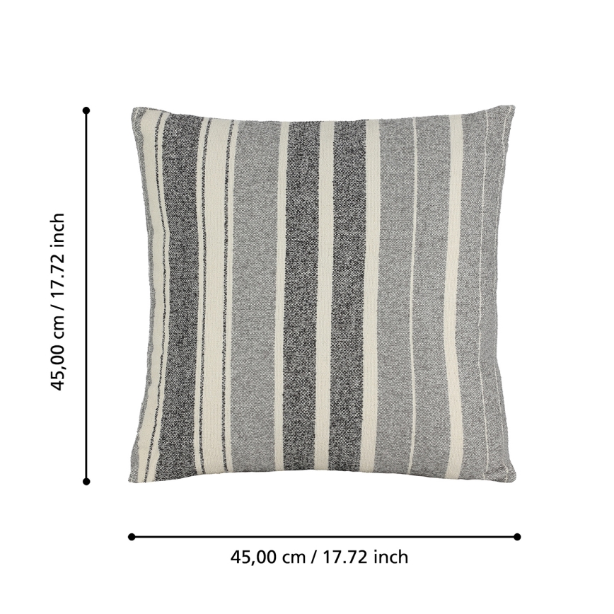 Eglo 420003 - Dekorativni jastuk CHEVERY 45x45 cm sivi