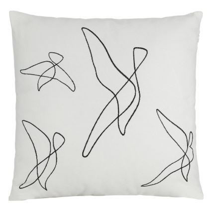 Eglo - Ukrasni jastuk 45x45 cm bijela/crna