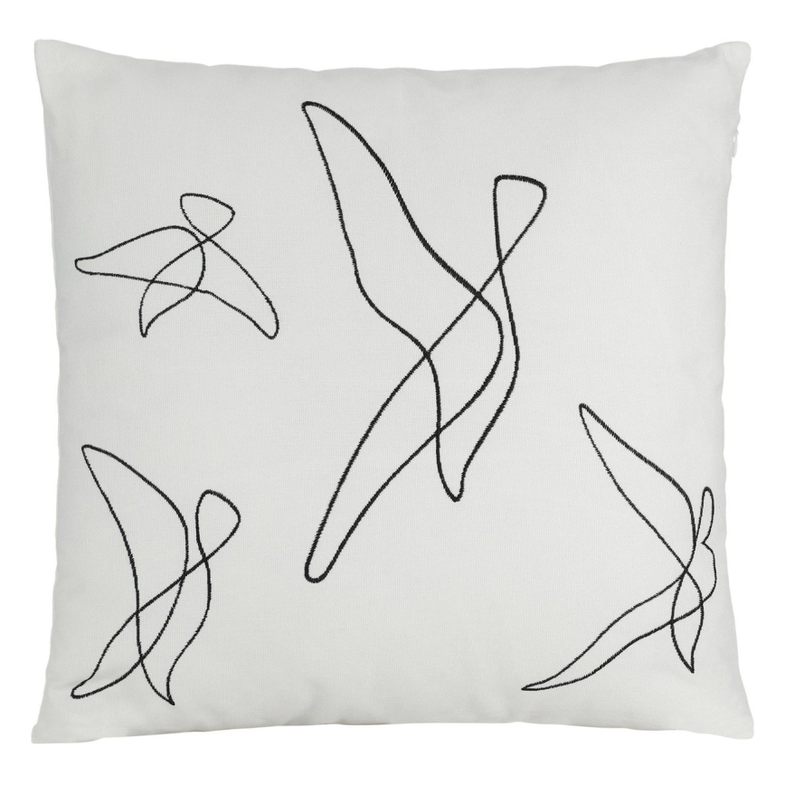 Eglo - Ukrasni jastuk 45x45 cm bijela/crna