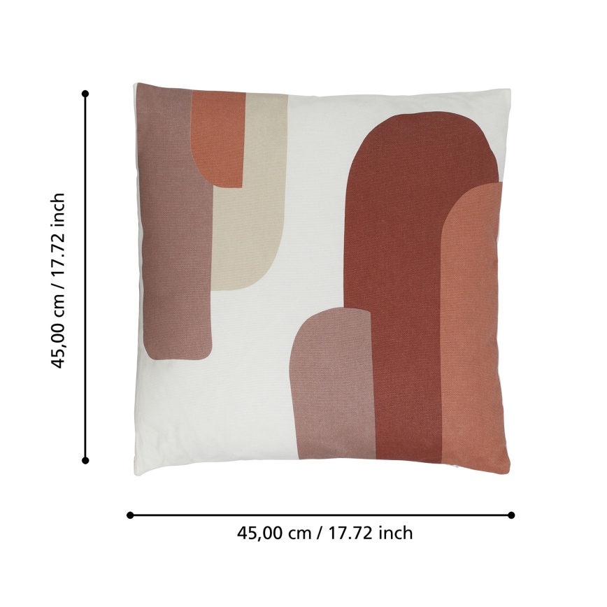 Eglo 420007 - Dekorativni jastuk CHEVERY 45x45 cm bijela/crvena