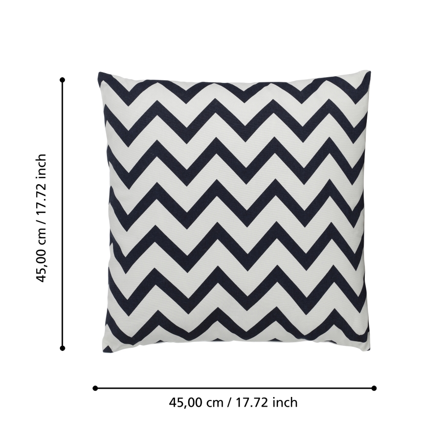 Eglo 420014 - Dekorativni jastuk CHEVERY 45x45 cm crno/bijeli
