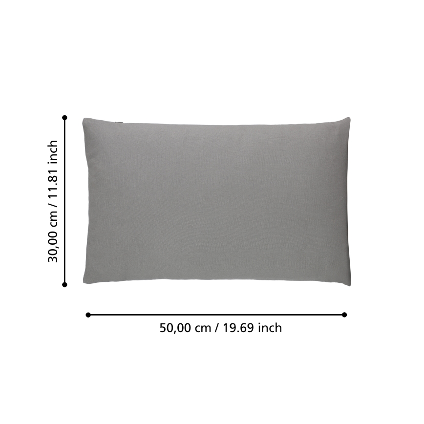 Eglo 420027 - Dekorativni jastuk ILES 30x50 cm sivi